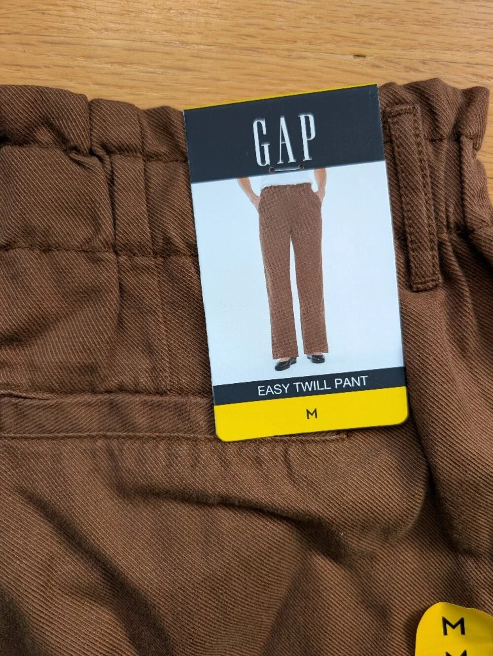 GAP Women's NWT Easy Twill Brown Relaxed Trouser Pants Size M